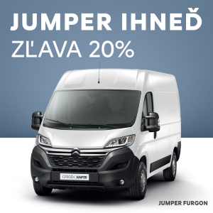 Citroën Jumper Furgon ihneď so zľavou 20% a úrokom od 1,55%